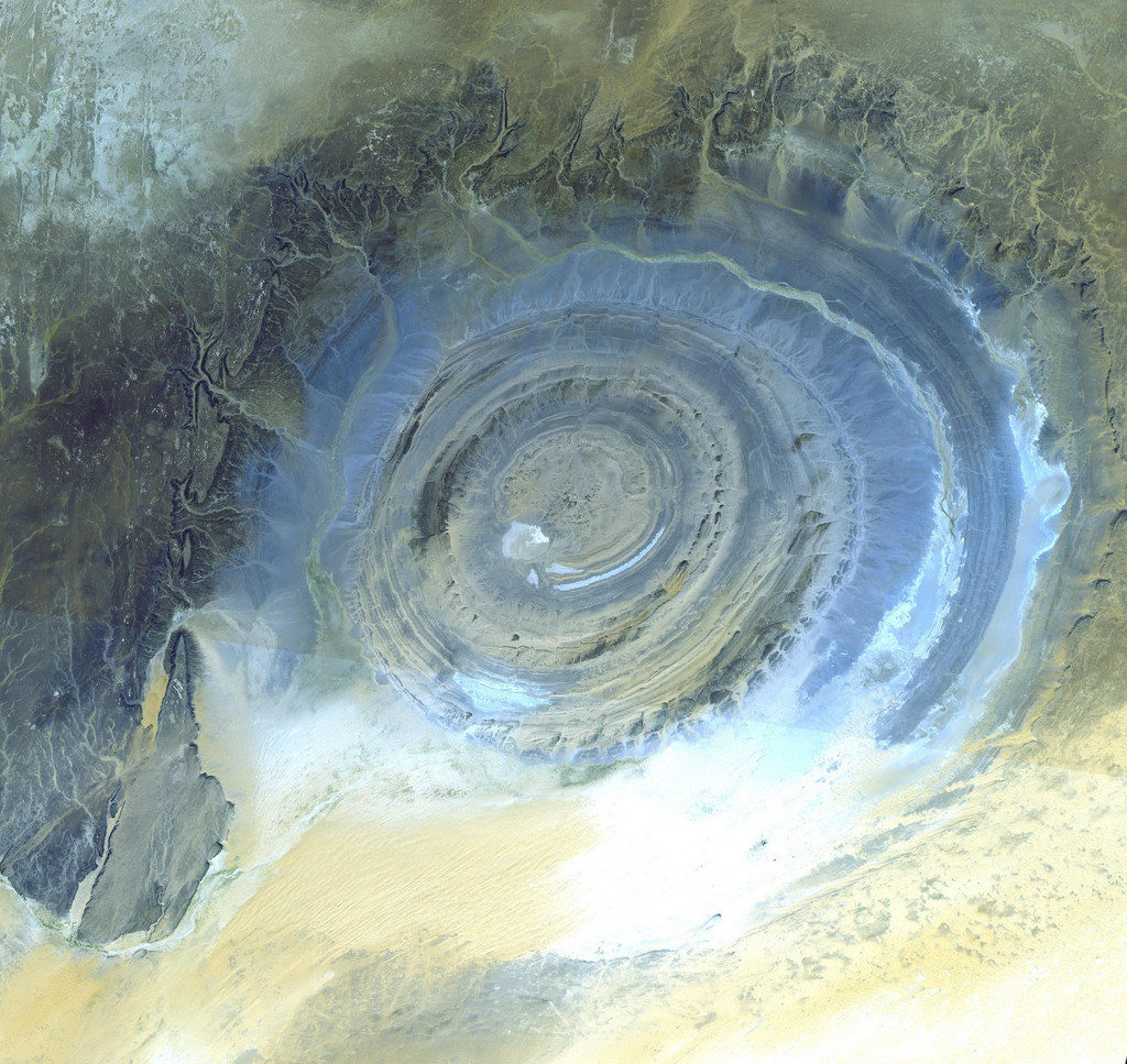 Kalb ar-Riszat - Oko Sahary - widok z kosmosu